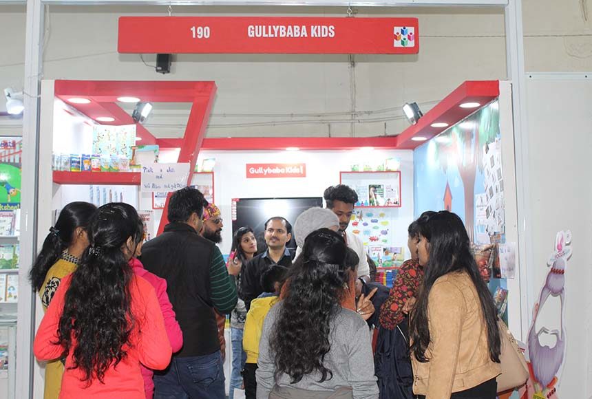 The GullyBaba Kids pavilion with the GullyBaba character standee