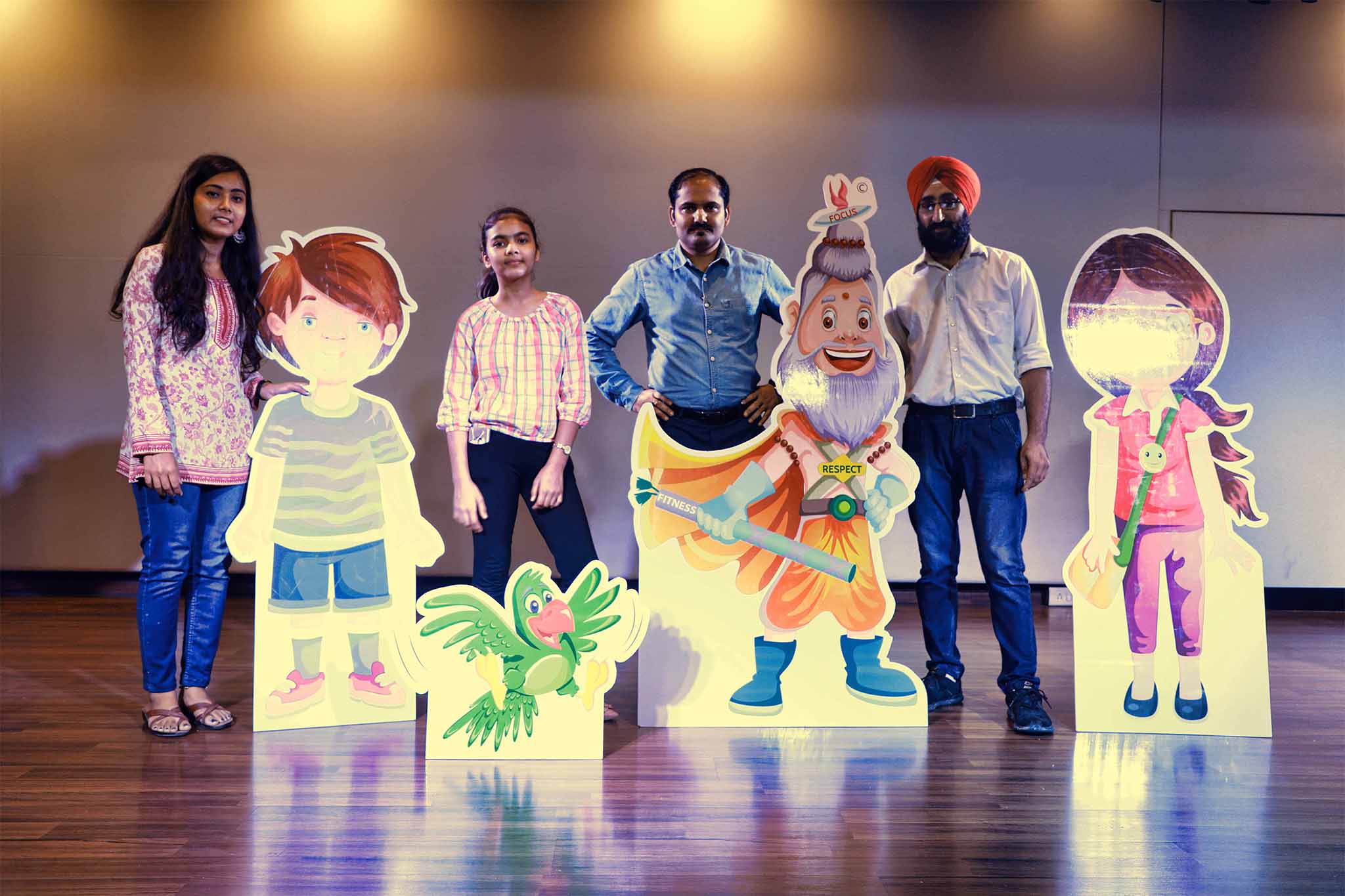 The GullyBaba Kids workshop team at Dwarka International School, Delhi